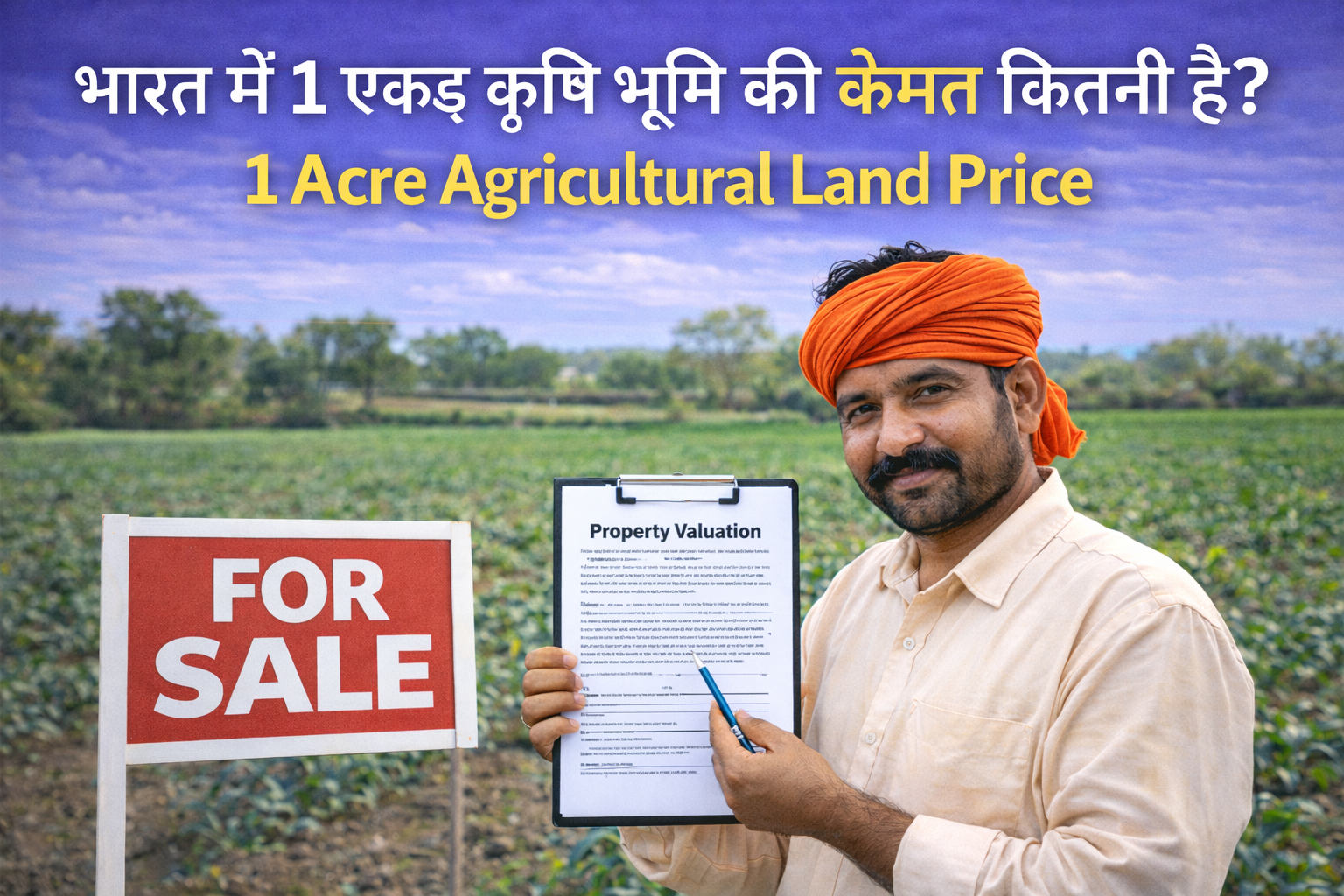 1 acre agricultural land price